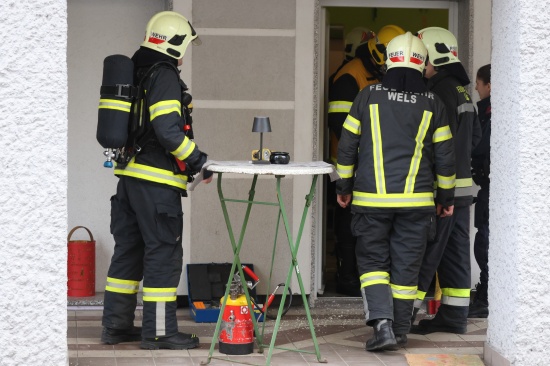Herd eingeschalten, Hund im Geb�ude: Dringende T�r�ffnung bei Unternehmen in Wels-Vogelweide
