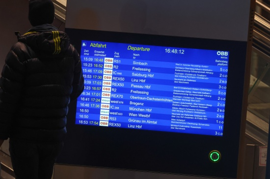 Technische St�rung am Bahnnetz sorgte f�r zahlreiche Versp�tungen in Ober�sterreich
