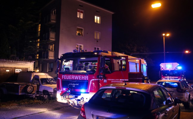 Feuerwehr bei ausgedehntem Kchenbrand in Wels-Vogelweide im Einsatz