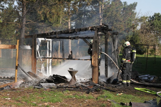 Feuer bei Jausenstation ausgebrochen