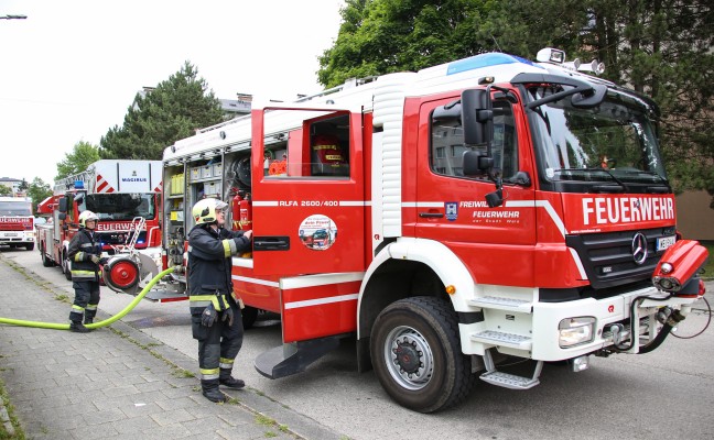 Feuerwehr rettet bei Brand in Wels-Lichtenegg einen Hasen aus verrauchter Wohnung