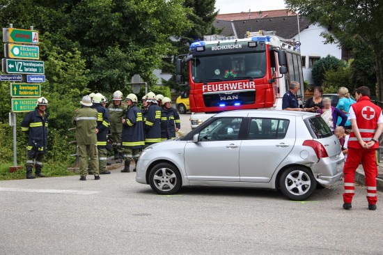 Verkehrsunfall in Buchkirchen endete glücklicherweise relativ glimpflich