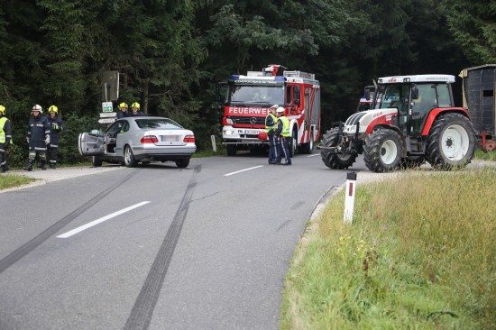 Verkehrsunfall auf der Eberstalzeller Strae in Steinerkirchen an der Traun