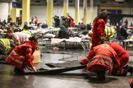 593 Flüchtlinge übernachten im Notquartier in der Welser Messehalle