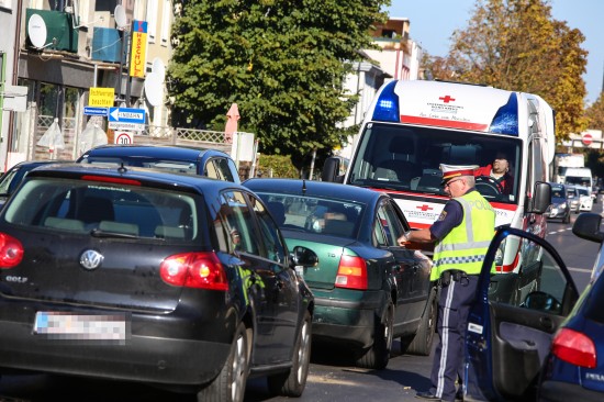 Auffahrunfall im Nachmittagsverkehr in Wels sorgte für Verkehrsbehinderungen