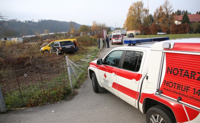Verkehrsunfall auf der Traunuferstrae in Pucking fordert einen Verletzten