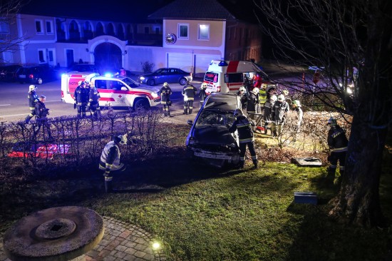 Schwerer Verkehrsunfall auf der Kremsmünsterer Straße in Pettenbach
