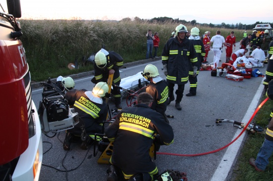 Verkehrsunfall in Schlierbach fordert einen Schwerverletzten