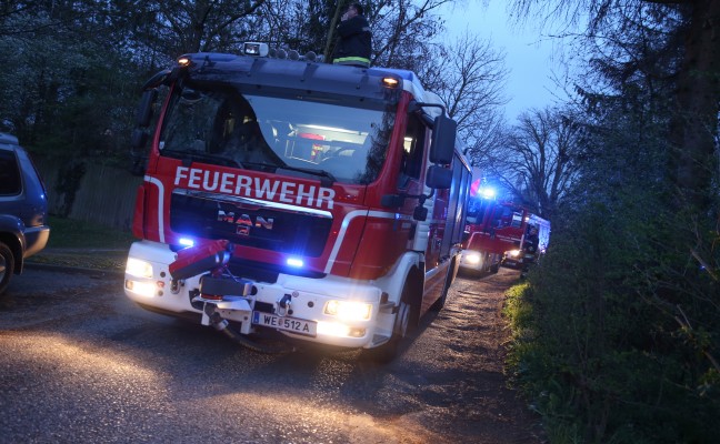 Brand auf einem Balkon in Wels-Vogelweide sorgt fr Feuerwehreinsatz