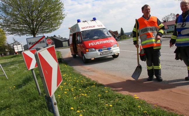 Feuerwehr bei lspur in Marchtrenk im Einsatz