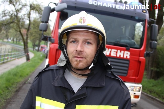 Albin Schauer, Kommandant der Feuerwehr Scharten