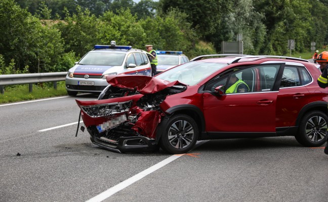 Verkehrsunfall auf der Rieder Straße in Geiersberg endet relativ glimpflich