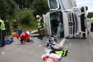 Schwerer LKW-Unfall auf der Westautobahn bei Laakirchen