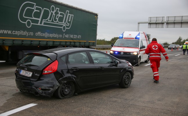 Verkehrsunfall auf der Westautobahn bei Pucking