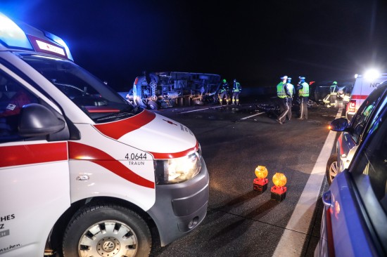 Tdlicher Verkehrsunfall auf der Westautobahn bei Allhaming