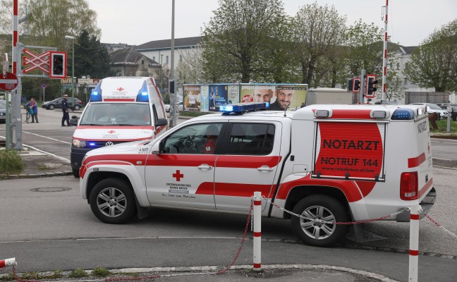 Notarzt nach Verkehrsunfall in Wels-Lichtenegg im Einsatz