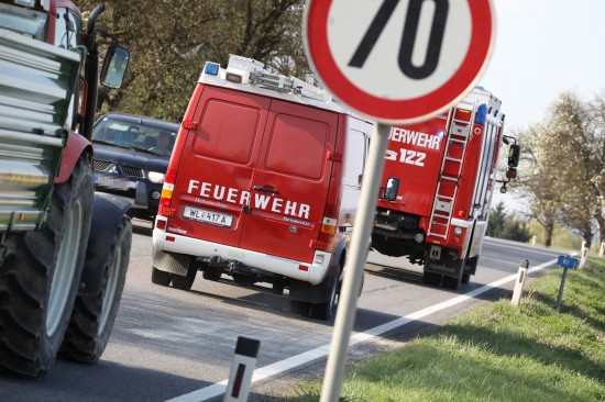 Verkehrsunfall auf der Innviertler Straße bei Krenglbach fordert eine verletzte Person