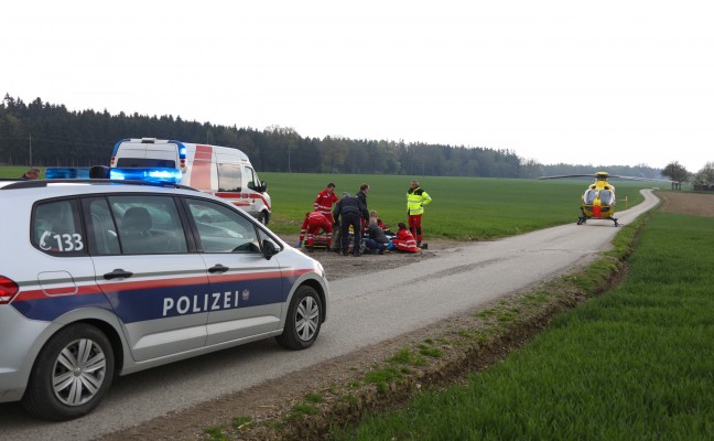 Mopedlenkerin bei Sturz in Sipbachzell schwer verletzt