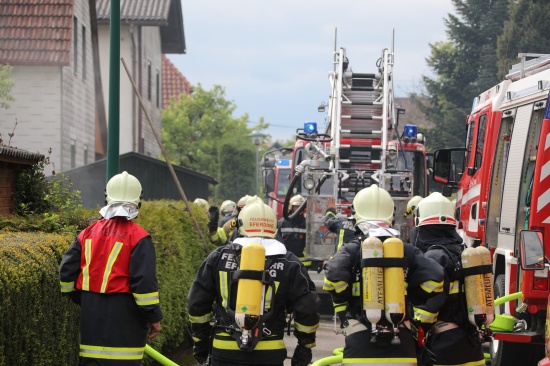 Brand eines Wohnhauses in Fraham