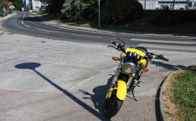Verkehrsunfall mit Motorrad auf der Schartner Straße in Eferding