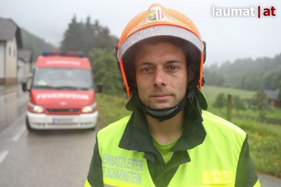 Florian Huemer, Einsatzleiter Feuerwehr Scharnstein