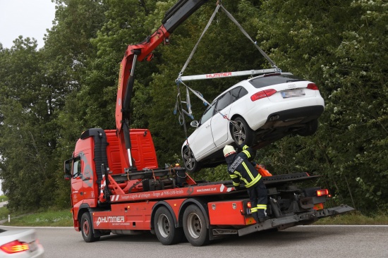 Verkehrsunfall auf der Paschinger Straße in Marchtrenk endet glimpflich