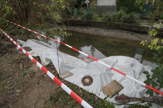 Kontamination des Bachbetts: Wasserstand des Mühlbachs bleibt vorerst abgesenkt